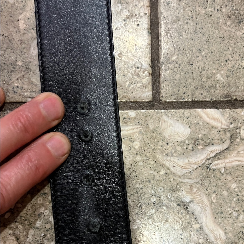 Gucci Marmot Black Leather Belt - Picture 6 of 14